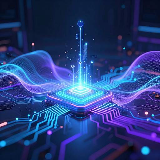 Futuristic Neural Interface Visualization