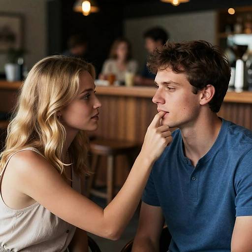 Intense Interaction in a Bar Scene