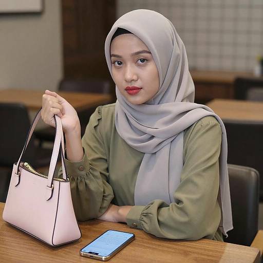 Portrait of Asian Woman with Hijab