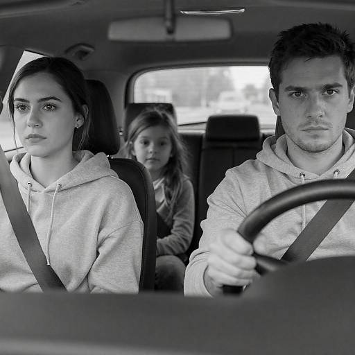 Intense Moments in a Car Interior