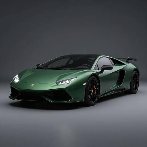 Hypercar Verte Foncé avec Jantes Noires