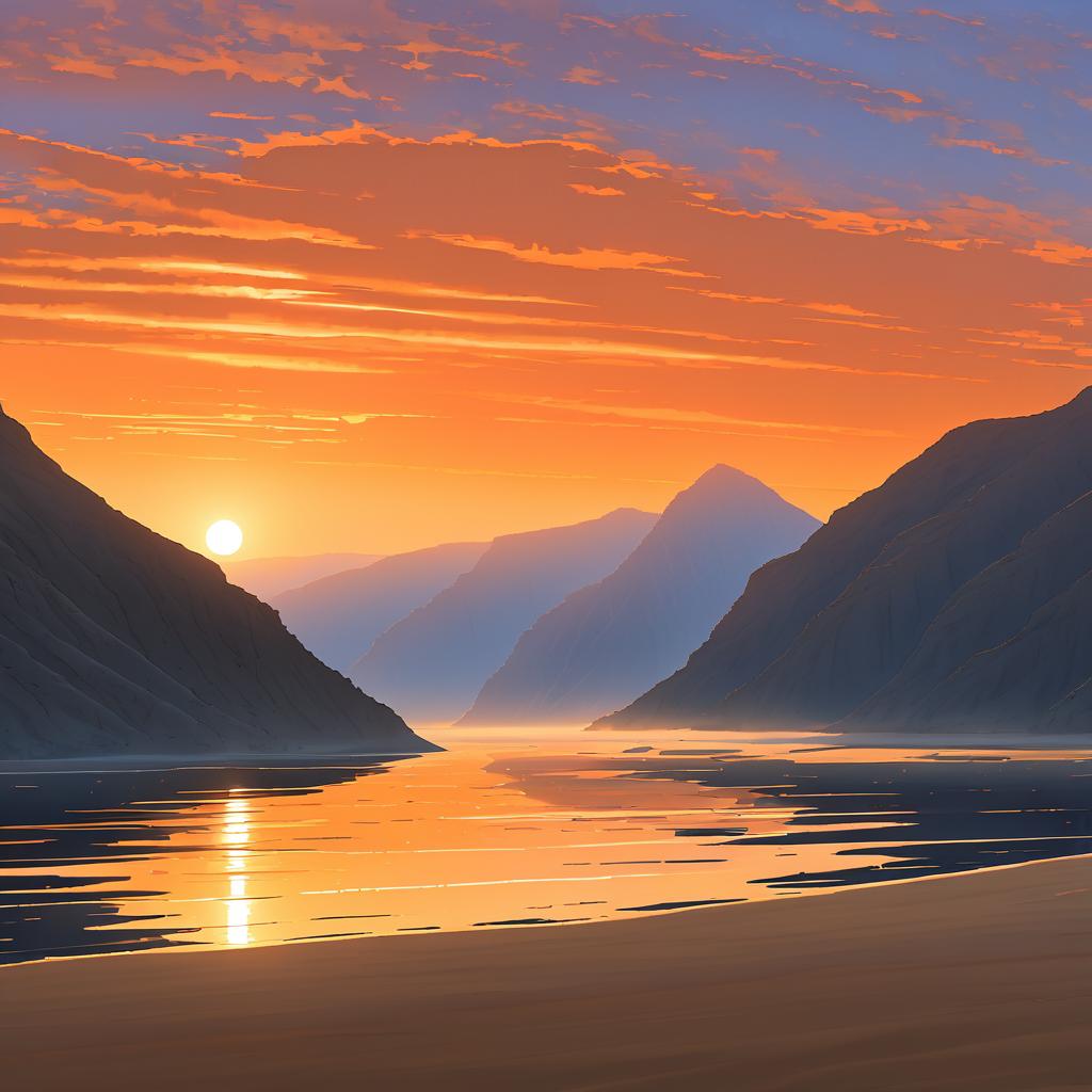 Misty Fjord at Twilight with Dunes