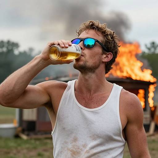 Trevor Philips Unfazed in Flames