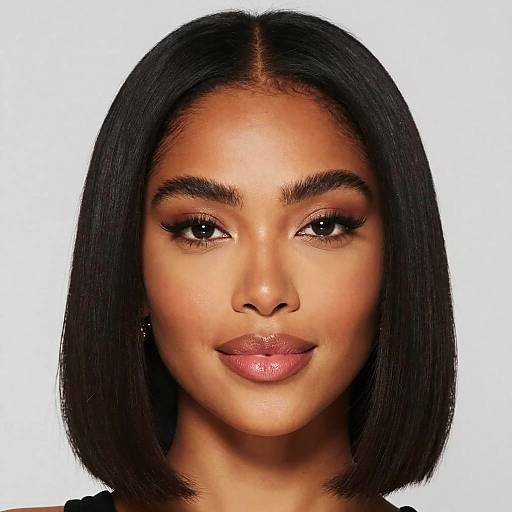 Portrait of Woman with Black Hair