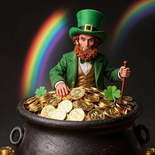 Abraham Lincoln Leprechaun with Gold