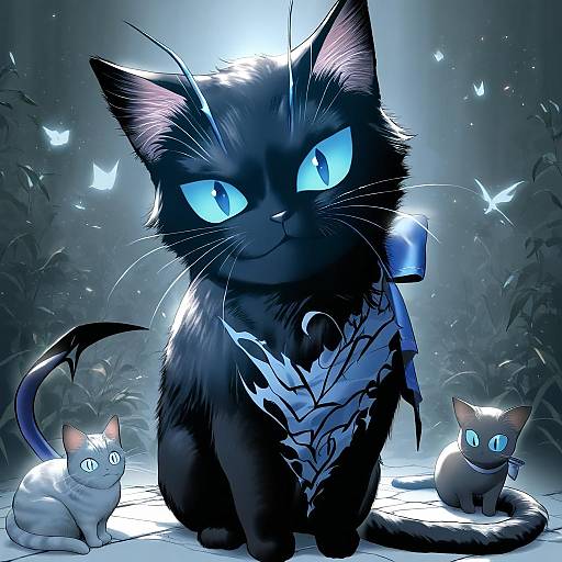 Illustration of Grim (twisted wonderland), twisted wonderland in the style of Shingyouji tatsuya