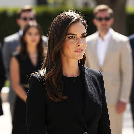 Outdoor Portrait of Stylish Woman in Black