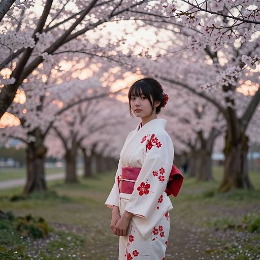 Kisaragi Kaya in Cherry Blossom Garden