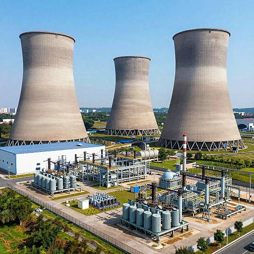 Massive Energy Facility in Lush Valley