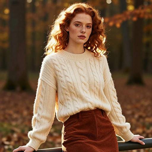 Golden Hour Autumn Fashion Portrait