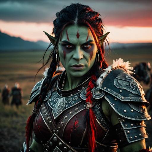 Epic Female Orc Warrior Portrait