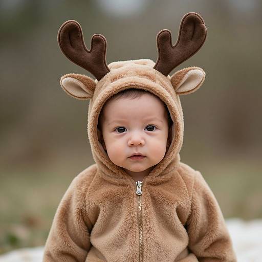 Child in Newborn Deer Costume