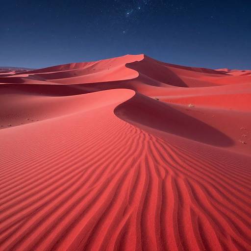 Neon-Red 3D Desert Nightscape