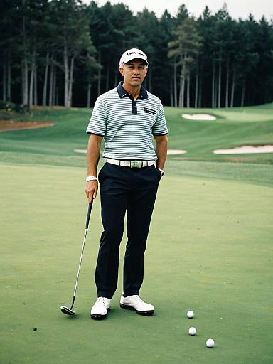 Man in Golf Outfit on Course