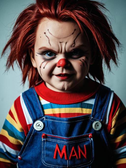Photorealistic Chucky Costume Portrait
