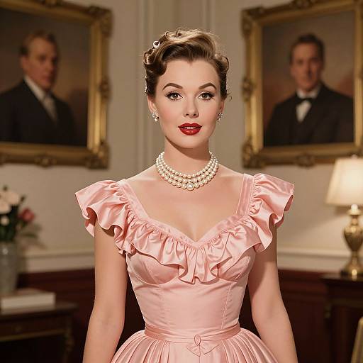 Vintage Hollywood Glamour Illustration