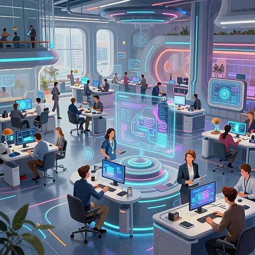 Futuristic Office Concept Art Scene