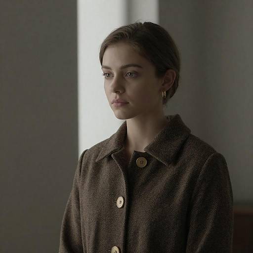 Dimly Lit Portrait of Young Woman