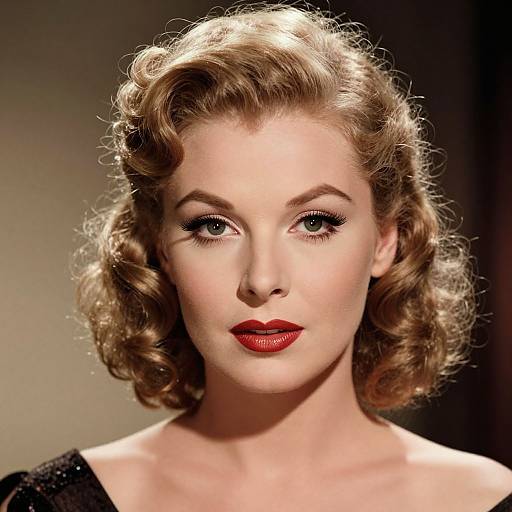 Retro Hollywood Glamour Woman Portrait