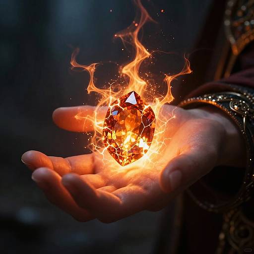 Glowing Sorcerer's Fiery Gem