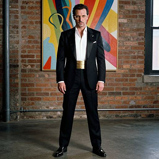 Elegant Man in Industrial Loft