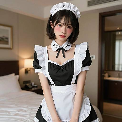 Photorealistic Attitude Maid Portrait