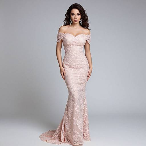 Romantic Glam Mermaid Gown Portrait