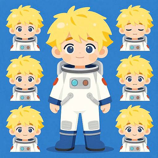 Expressive Space Ranger Boy Poses