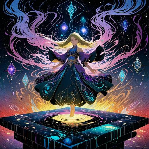 Celestial Warrior in a Magical Dusk