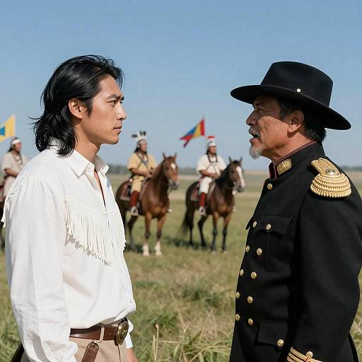 Confrontation Between Two Men in Historic Western Setting