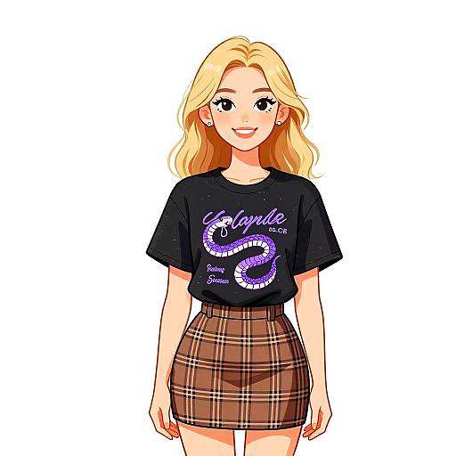 Smiling Woman in Casual Streetwear