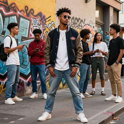 Vibrant Urban Street Style Friends