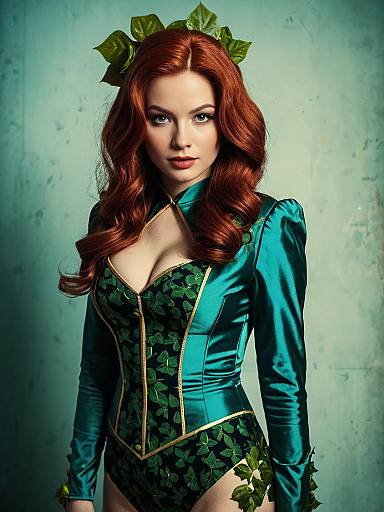 Vintage Poison Ivy Cinematic Villain Portrait