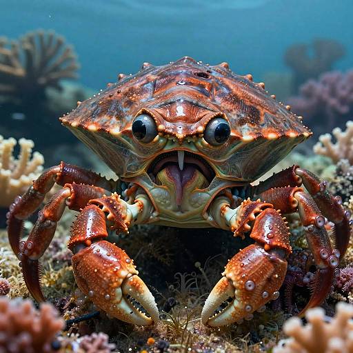 Realistic Crab-like Alien Doctor Underwater