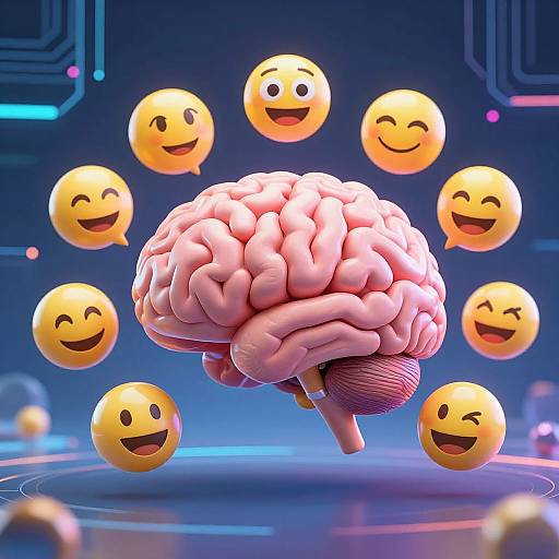 Futuristic AI Emoji Generator Art