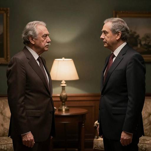 Intimate Portrait of Two Distinguished Men