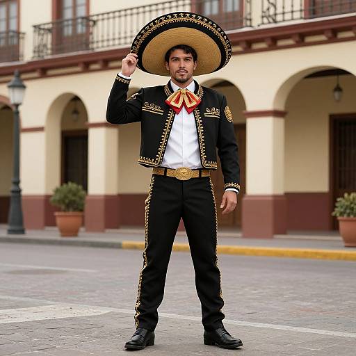 Mexican Costume by Building