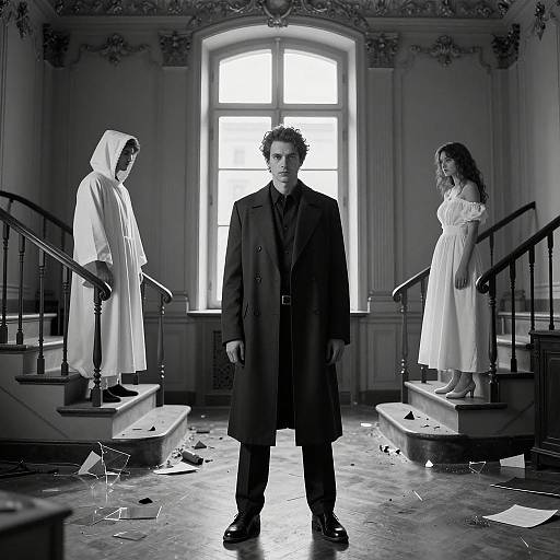 Mysterious Scene in Ornate Room