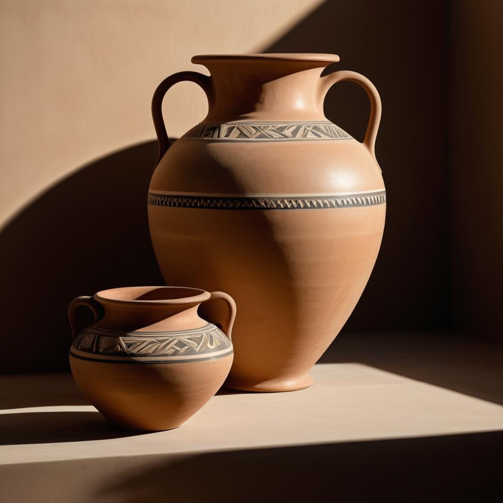 Vintage Greek Amphora in Classic Style