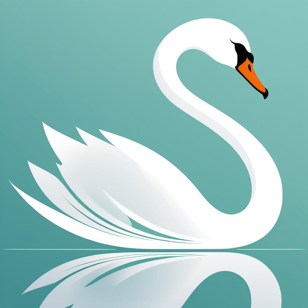 Elegant Minimalist Swan Illustration