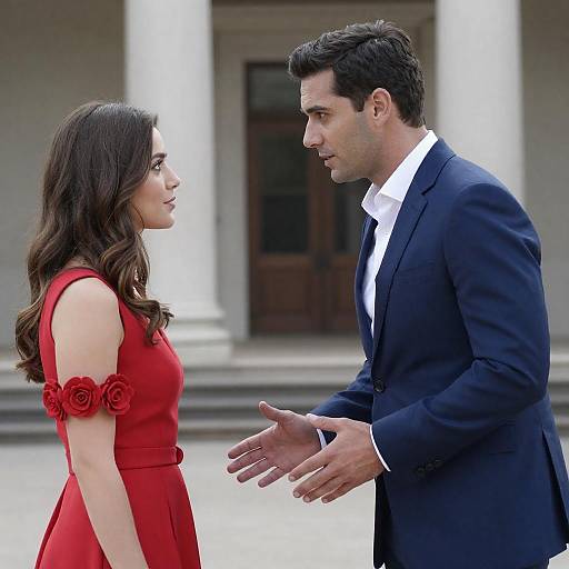 Engaging Conversation in Elegant Setting