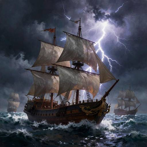 Legendary Armada Braving Thunderous Seas