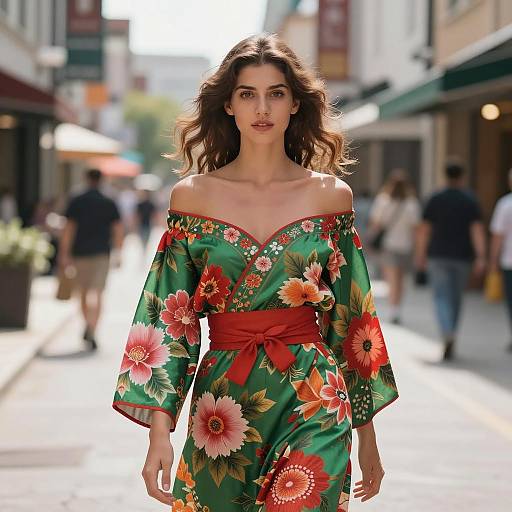 Vibrant Summer Bump Costume Portrait