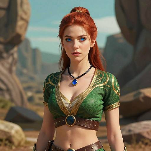 Fantasy Portrait of Red-Haired Woman