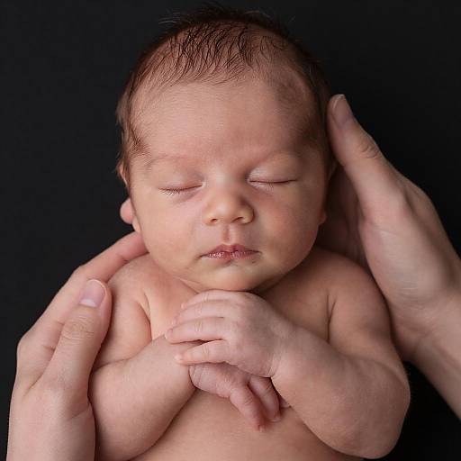 Delicate Newborn in Gentle Hands