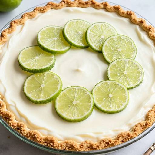 Artful Key Lime Pie Presentation
