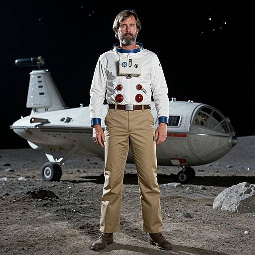 1970s Astronaut on Moon Surface