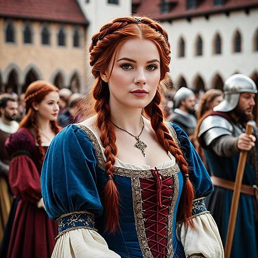 Young Woman in Medieval Renaissance Dress