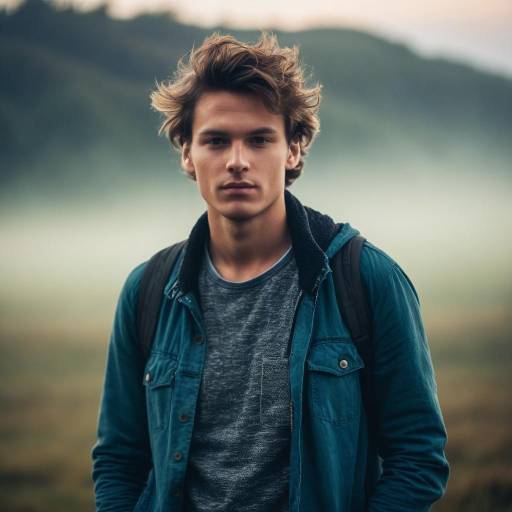 Cinematic Portrait of a Young Man in Mist