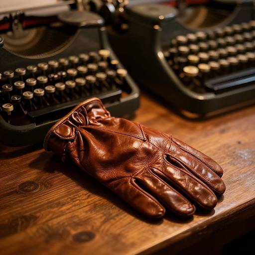 Rustic Leather Gloves by Typewriter